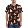 thumbnail image 1 of Easygdp Labrador Retriever Dog Mens T-Shirts Baseball Vintage Fashionable Lightweight Casual Crew Neck Slim Fit with Long Sleeves-Medium, 1 of 7