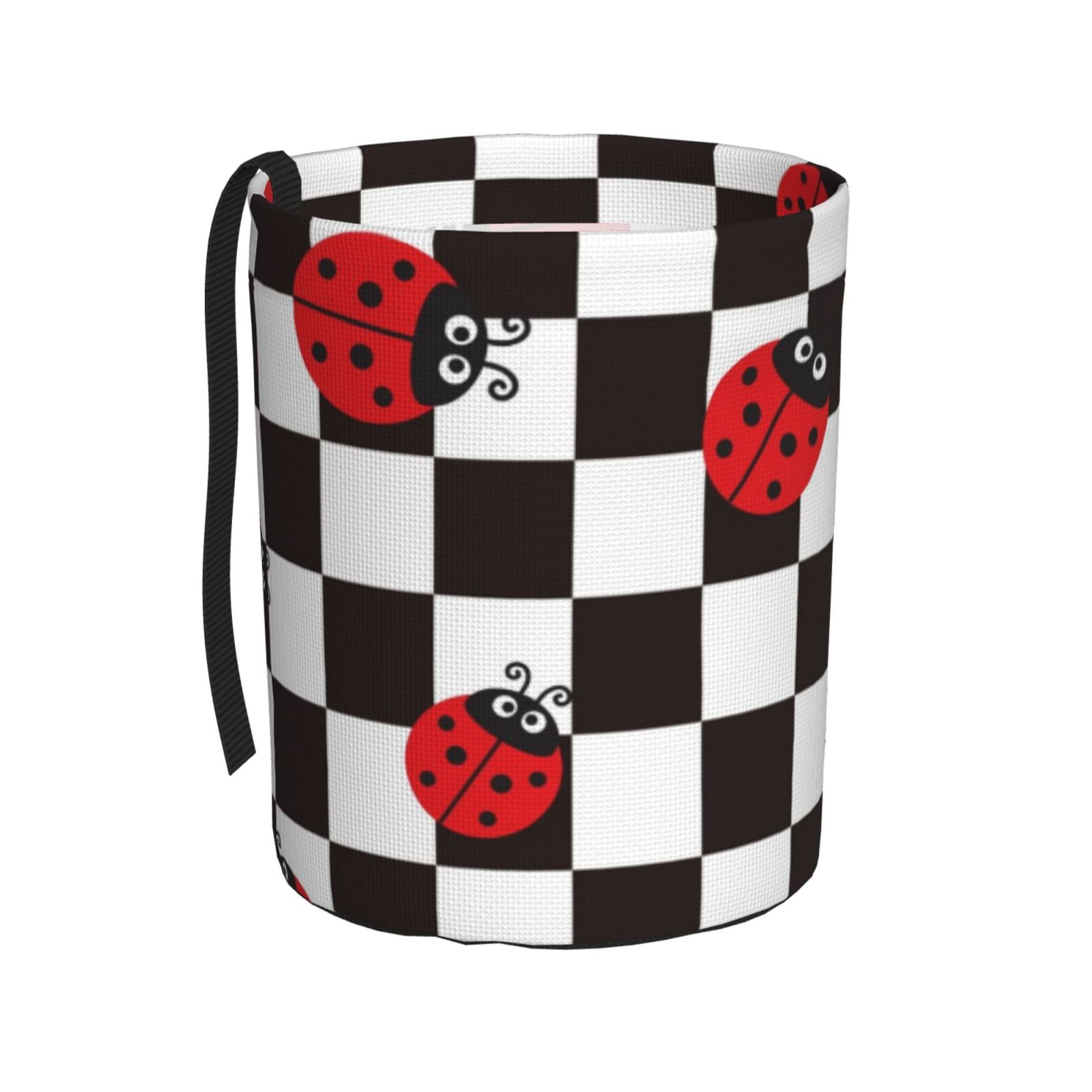 Easygdp Ladybugs Of Black And White Checkers Car Trash Can Garbage Car ...
