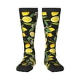 thumbnail image 1 of Easygdp Lemon Fruits Flowers Leaves Soccer Socks Sport Knee High Socks Calf Compression Athletic Socks for Men and Women, 1 of 9