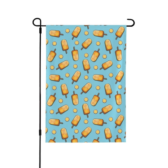 Easygdp Lemon Ice Cream Garden Flag Yard Flag Welcome Flag, Double-Sided, Weather Resistant for Outdoor Decor - 28"x40"