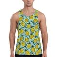 thumbnail image 1 of Easygdp Lemon Men's Tank Top, Sleeveless Muscle T Shirts, Breathable, Quick-Dry, Loose for Gym, Running, Fitness - Small, 1 of 9