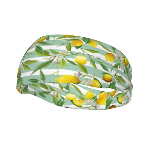 Easygdp Lemon Sports Headband Non Slip Headband Unisex for Head Circumference 19.6 - 22.4 inch