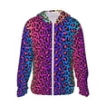 thumbnail image 1 of Easygdp Leopard Neon Rainbow Gradient Lightweight Long Sleeve Sun Shirt Sports long-Sleeved Sun Protective Clothing, Quick Drying Breathable - Medium, 1 of 9