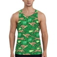 thumbnail image 1 of Easygdp Leopard Print Men's Tank Top, Sleeveless Muscle T Shirts, Breathable, Quick-Dry, Loose for Gym, Running, Fitness - 3X-Large, 1 of 9