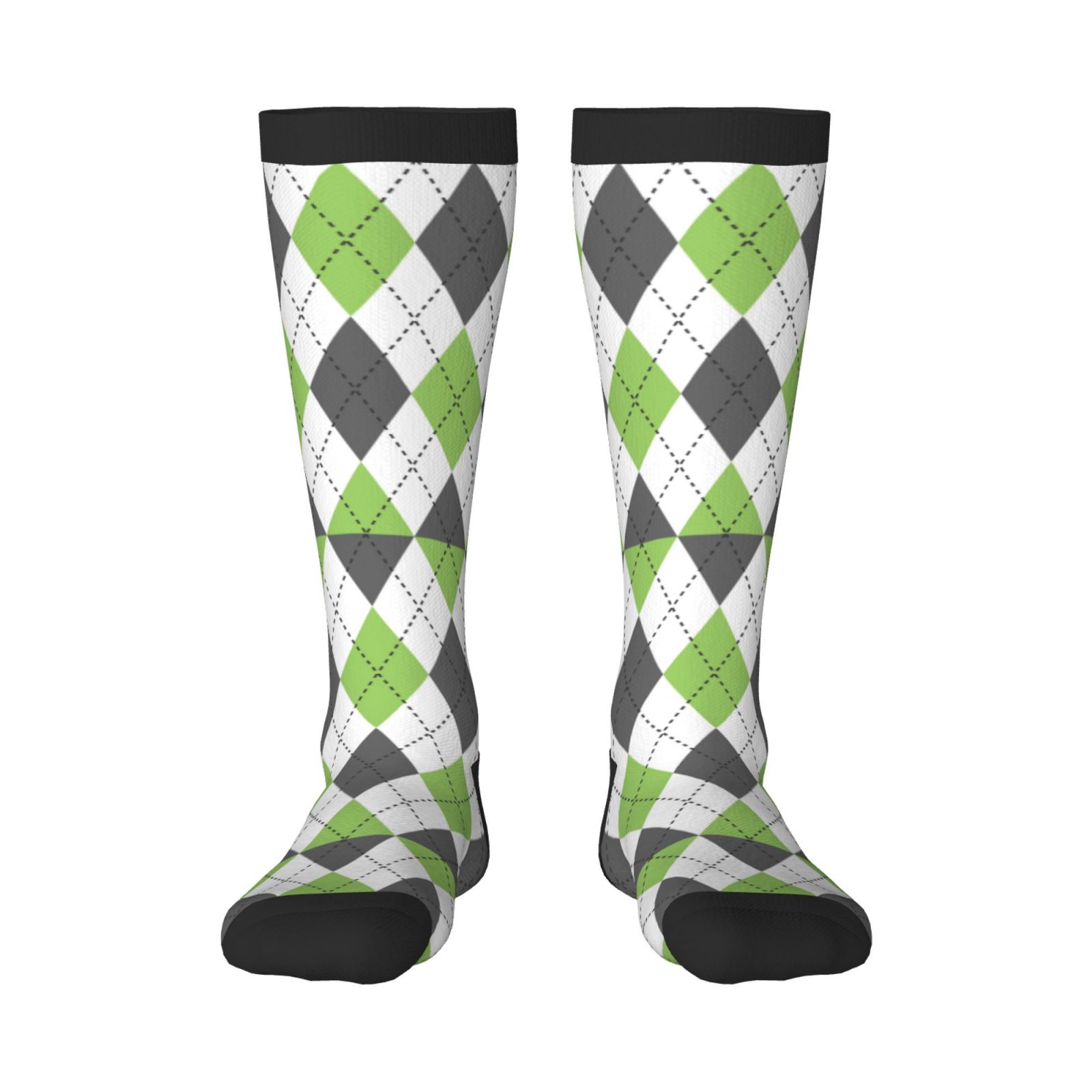 Compression Socks For Men & Women - Knee High Support Socks For Running, Hiking & Travel, Skull Gradient Print