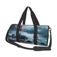 thumbnail image 1 of Easygdp Lighthouse in a Stormy Sea Travel Bag, Camping, Weekend, Carry On Overnight Duffel Bag with Shoulder Strap, 1 of 8