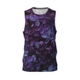 thumbnail image 1 of Easygdp Lilac Men's Mesh Basketball Jersey Quick Drying Sleeveless Shirts Fitted Muscle Tank Tops Sport Round Neck T-Shirt - Large, 1 of 9