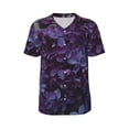 thumbnail image 1 of Easygdp Lilac Men's Muscle T-Shirt Men's Baseball Short Sleeves, for Gym Workout Athletic with Button - X-Large, 1 of 9