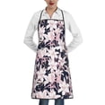 thumbnail image 1 of Easygdp Lilies Flowers Apron Waterdrop Resistant with 2 Pockets,Oil Resistant Cooking Kitchen Chef Apron for Women Men, 1 of 7