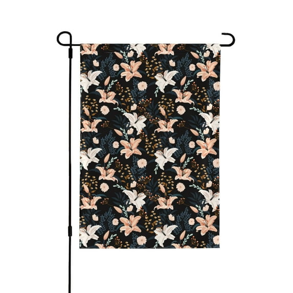 Easygdp Lilies Flowers Garden Flag Yard Flag Welcome Flag, Double-Sided, Weather Resistant for Outdoor Decor - 28"x40"