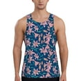 thumbnail image 1 of Easygdp Lilies Flowers Men's Tank Top, Sleeveless Muscle T Shirts, Breathable, Quick-Dry, Loose for Gym, Running, Fitness - XX-Large, 1 of 9