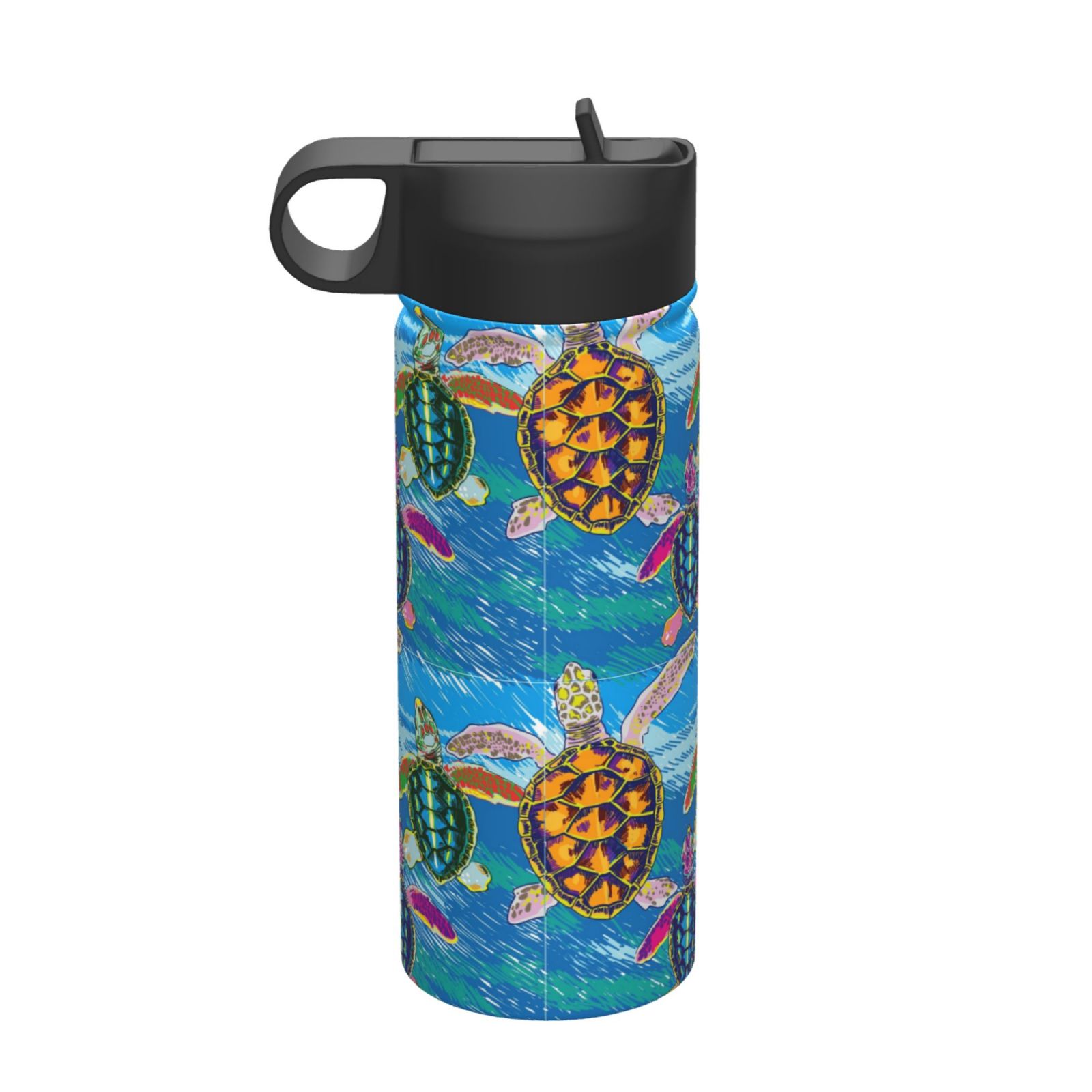 Turtle Shell Kettle Easygdp Little Sea Turtles 18oz Sports Insulated Kettle With Straw ...