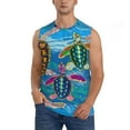 thumbnail image 1 of Easygdp Little Sea Turtles Men's Breathable Tank Tops Sleeveless Sporty T Shirts for Basketball, Mountaineering, Bodybuilding -Large, 1 of 8