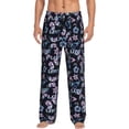 thumbnail image 1 of Easygdp Love Butterflies Men's Pajama Pant, Sleep Elastic Waistband Lounge Pants - X-Large, 1 of 9
