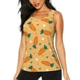 thumbnail image 1 of Easygdp Love Carrot Women's Workout Tank Top, Running Top, Hiking Shirt, Quick-Dry for Running, Yoga, Hiking - X-Large, 1 of 9