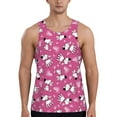 thumbnail image 1 of Easygdp Love Dog Men's Tank Top, Sleeveless Muscle T Shirts, Breathable, Quick-Dry, Loose for Gym, Running, Fitness - Large, 1 of 9
