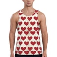 thumbnail image 1 of Easygdp Love Men's Tank Top, Sleeveless Muscle T Shirts, Breathable, Quick-Dry, Loose for Gym, Running, Fitness - Large, 1 of 9