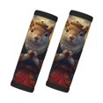 Easygdp Maple Leaf Meditating Squirrel Luggage Handle Wraps for