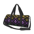 thumbnail image 1 of Easygdp Mardi Gra Geometric Travel Bag, Camping, Weekend, Carry On Overnight Duffel Bag with Shoulder Strap, 1 of 8