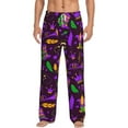 thumbnail image 1 of Easygdp Mardi Gra2 Men's Pajama Pant, Sleep Elastic Waistband Lounge Pants - XX-Large, 1 of 1