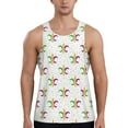 thumbnail image 1 of Easygdp Mardi Gras Carnival1 Men's Tank Top, Sleeveless Muscle T Shirts, Breathable, Quick-Dry, Loose for Gym, Running, Fitness - 3X-Large, 1 of 9