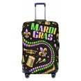 thumbnail image 1 of Easygdp Mardi Gras3 Print Elastic and Washable Suitcase Protective Cover with Hidden Zipper Fits 18-32 inch Luggage -X-Large, 1 of 9