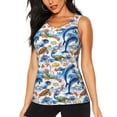 thumbnail image 1 of Easygdp Marine Animals Women's Workout Tank Top, Running Top, Hiking Shirt, Quick-Dry for Running, Yoga, Hiking - Large, 1 of 9