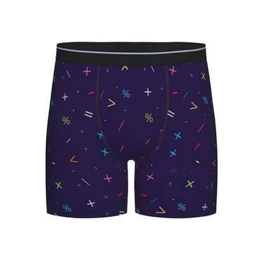 Easygdp Mathematical Symbols Men's Boxer Briefs Men’s Underwear Boxer Briefs for Men