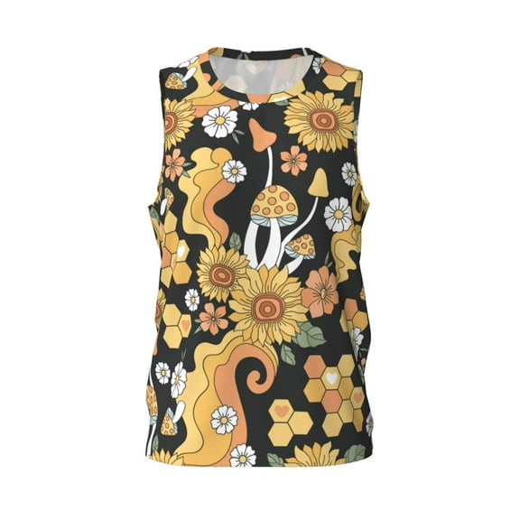 Easygdp Mathematical Symbols Men's Mesh Basketball Jersey Quick Drying Sleeveless Shirts Fitted Muscle Tank Tops Sport Round Neck T-Shirt - Medium