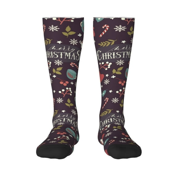 Easygdp Merry Christmas Fashionable Adult Sockings&Sports Sockings&Breathable Sockings, Non-Pilling,Contrasting Color Design