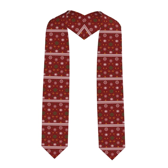 Easygdp Merry Christmas Unisex Adult Graduation Stole Shawl 36" Long for Academic Commencements Shawl-Sharp Corner