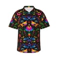 thumbnail image 1 of Easygdp Mexican Flower Traditional1 Men's Hawaiian Shirts Print Lapel Short Sleeve for Beach, vacation, party, casual occasions - 3X-Large, 1 of 9