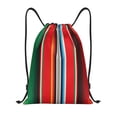 thumbnail image 1 of Easygdp Mexican Serape Blanket Stripes Drawstring Backpack, Beach Sackpack, Travel Sackpack Lightweight for Sports, Gym, Travel, Swimming -, 1 of 9