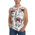 thumbnail image 1 of Easygdp Monkey Men's Breathable Tank Tops Sleeveless Sporty T Shirts for Basketball, Mountaineering, Bodybuilding -Small, 1 of 8