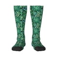 thumbnail image 1 of Easygdp Monstera Leaves Soccer Socks Sport Knee High Socks Calf Compression Athletic Socks for Men and Women, 1 of 9