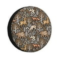 thumbnail image 1 of Easygdp Moose fox bear leaf tree Wheel Cover,Spare Tire Cover,4-17in Spare Tire Cover Universal Fit for Trailer, Car, Truck, SUV, Jeep-17 inch, 1 of 6
