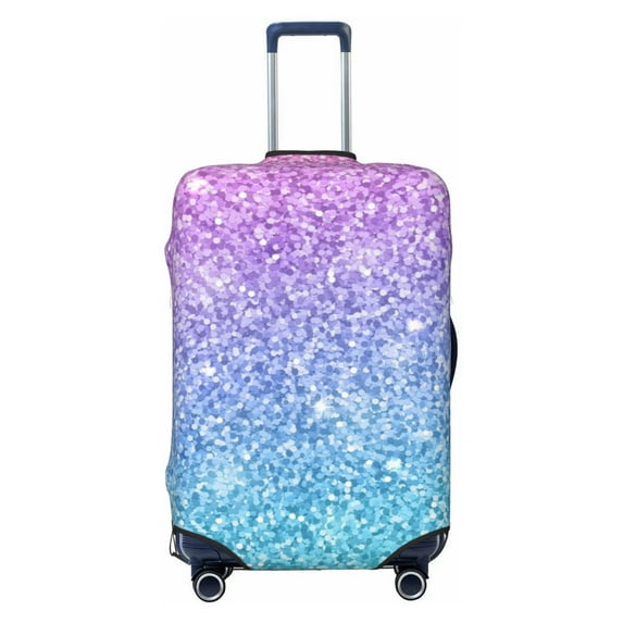 Easygdp Multicolor Glitter Double-Sided Printed Elastic Suitcase Protective Cover,Invisible Zipper, Business Trip Luggage Cases,Washable And Resistant To Falling -Medium