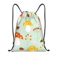 thumbnail image 1 of Easygdp Mushroom Bee Drawstring Backpack, Beach Sackpack, Travel Sackpack Lightweight for Sports, Gym, Travel, Swimming -, 1 of 9