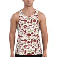 thumbnail image 1 of Easygdp Mushroom Men's Tank Top, Sleeveless Muscle T Shirts, Breathable, Quick-Dry, Loose for Gym, Running, Fitness - Small, 1 of 9