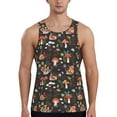 thumbnail image 1 of Easygdp Mushroom With Snails Men's Tank Top, Sleeveless Muscle T Shirts, Breathable, Quick-Dry, Loose for Gym, Running, Fitness - Small, 1 of 9