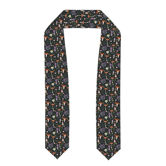 Easygdp Mushrooms Unisex Adult Graduation Stole Shawl 36" Long for Academic Commencements Shawl-Flattened