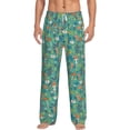 thumbnail image 1 of Easygdp Mushrooms and Flowers Men's Pajama Pant, Sleep Elastic Waistband Lounge Pants - Large, 1 of 1