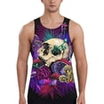 thumbnail image 1 of Easygdp Mushrooms and Skull Men's Tank Top, Sleeveless Muscle T Shirts, Breathable, Quick-Dry, Loose for Gym, Running, Fitness - Large, 1 of 9
