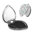 thumbnail image 1 of Easygdp Music Lover Dinosaur Travel Makeup Mirror, 2X Magnifying Mirror 2-Sided Travel Essential Mirror, Magnetic Portable Mirror-Heart Shape, 1 of 9