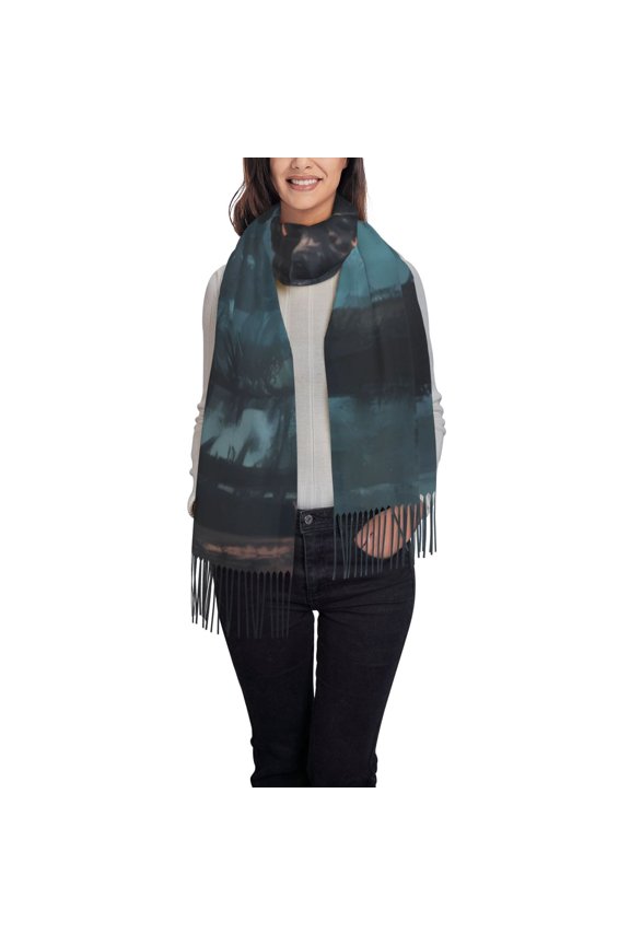 Mystical Forest Elk Women's Scarf Womens Winter Scarf, Fashion Scarfs for Women, Shawls and Wraps, Long Blanket Scarf