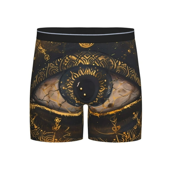 Easygdp Mystical Golden Eye Men's Boxer Briefs Men’s Underwear Boxer Briefs for Men