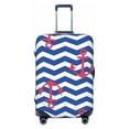 thumbnail image 1 of Easygdp Nautical Anchors Double-Sided Printed Elastic Suitcase Protective Cover,Invisible Zipper, Business Trip Luggage Cases,Washable And Resistant To Falling -Large, 1 of 9