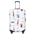 thumbnail image 1 of Easygdp Nautical Lighthouse Sailboat Print Elastic and Washable Suitcase Protective Cover with Hidden Zipper Fits 18-32 inch Luggage -Small, 1 of 9