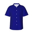 thumbnail image 1 of Easygdp Navy Men's Hawaiian Shirts Print Lapel Short Sleeve for Beach, vacation, party, casual occasions - XX-Large, 1 of 9