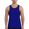 thumbnail image 1 of Easygdp Navy Men's Tank Top, Sleeveless Muscle T Shirts, Breathable, Quick-Dry, Loose for Gym, Running, Fitness - Medium, 1 of 9